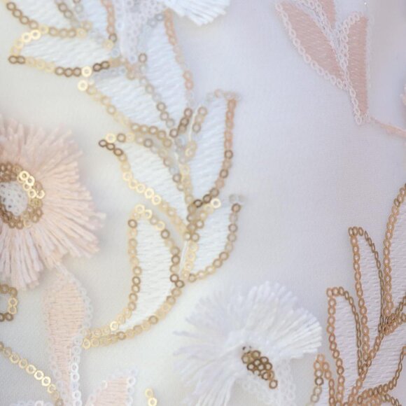 Eva Franco Embroidered Light Pink Kylee Short Sleeve Sweatshirt - Picture 4 of 4